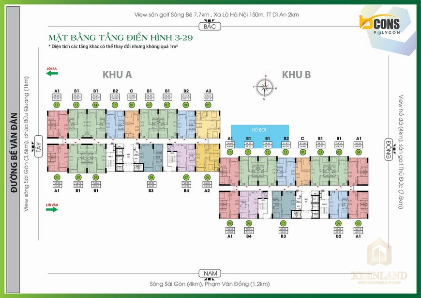 Mặt bằng tầng 3-29 Bcons Polygon An Bình