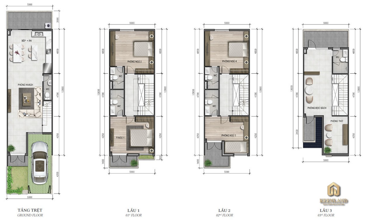 Thiết kế nhà phố Merosa Park diện tích 5x16m