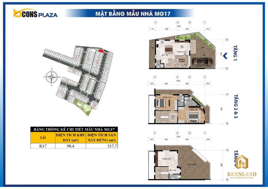 Thiết kế mẫu nhà phố Bcons Plaza