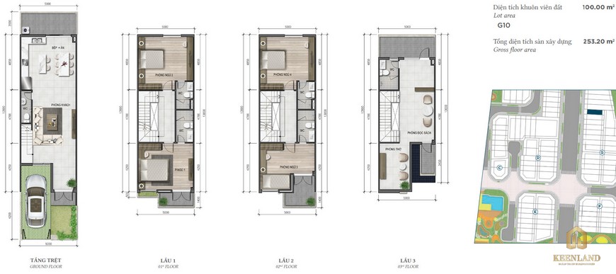 Thiết kế căn hộ 5x20 The Classia Khang Điền quận 9