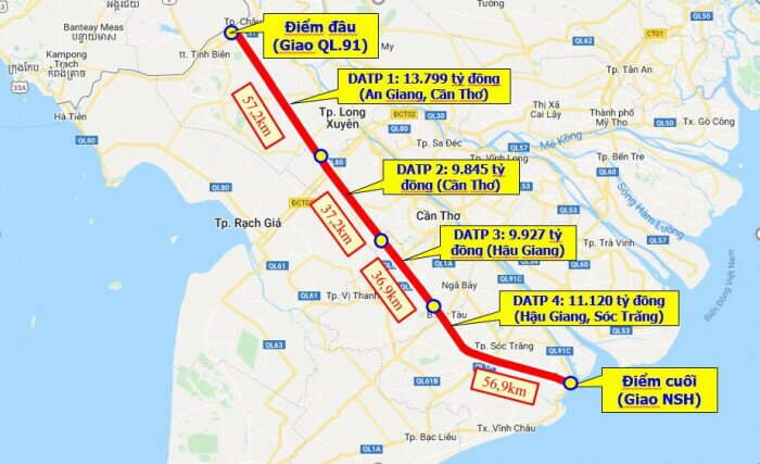 Dự án cao tốc Châu Đốc - Cần Thơ - Sóc Trăng