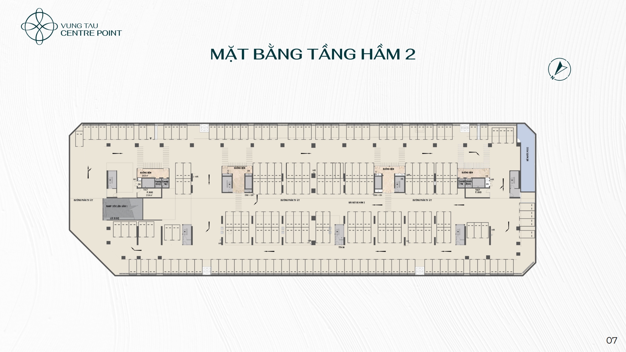 Mặt bằng tầng hầm 2 căn hộ Vũng Tàu Centre Point