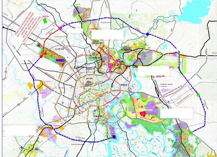 Sơ đồ quy hoạch đường vành đai 4 TP.HCM