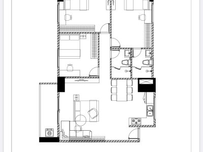 Cho thuê căn hộ Paris Hoàng Kim 3 phòng ngủ B1